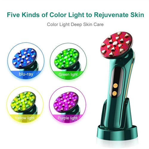 Masajeador Facial EMS + Terapia de Luz LED Antiage