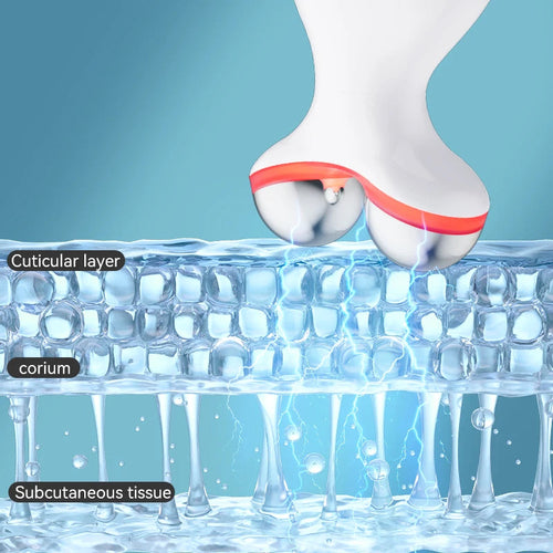 Masajeador Facial y de Cuello EMS + Fototerapia LED de 7 Colores